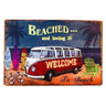 Vintage Minibus Trip Metal Posters