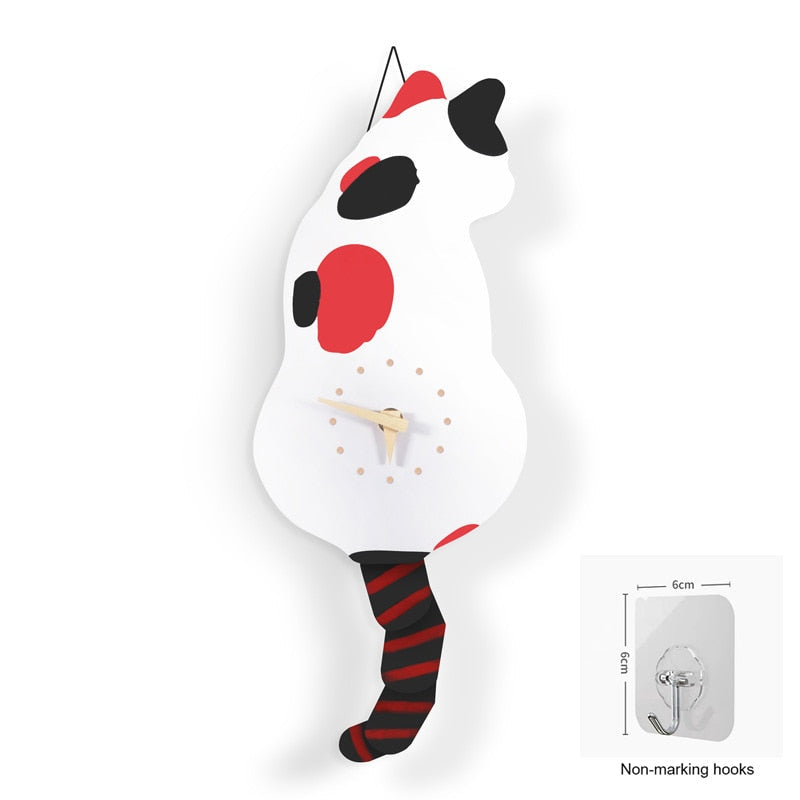 Wagging Tail Cat Wall Clock