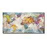 World Map Canvas Dark Academia