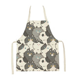 Cute Cat Print Kitchen Apron