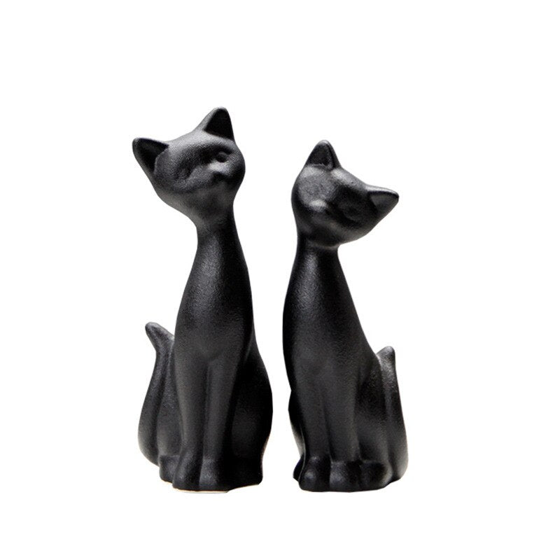 Black Cat Furnishing Statue