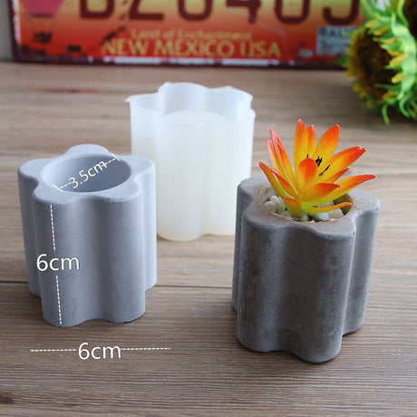 Silicone Flowerpot Geometrical
