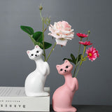 Nordic Cat Style Ceramic Vase