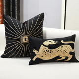 The Gilded Leopard and Radiant Keyhole Pillow Cover Collection