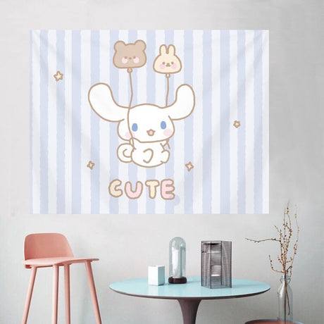 Cute Kawaii Bear Tapestry