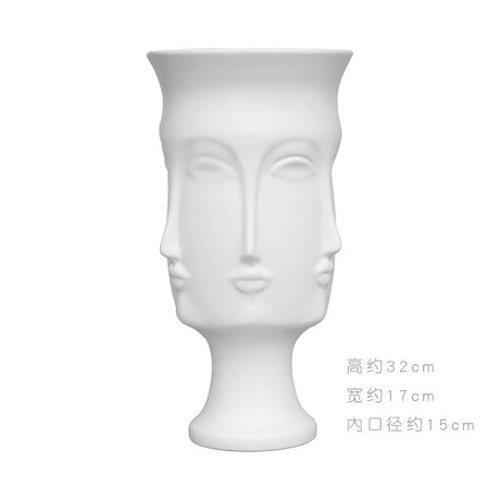 Boho Creative Face Ceramic Vase