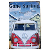 Vintage Minibus Trip Metal Posters
