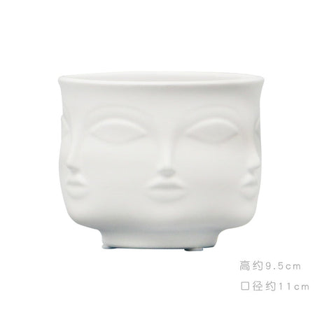 Boho Creative Face Ceramic Vase