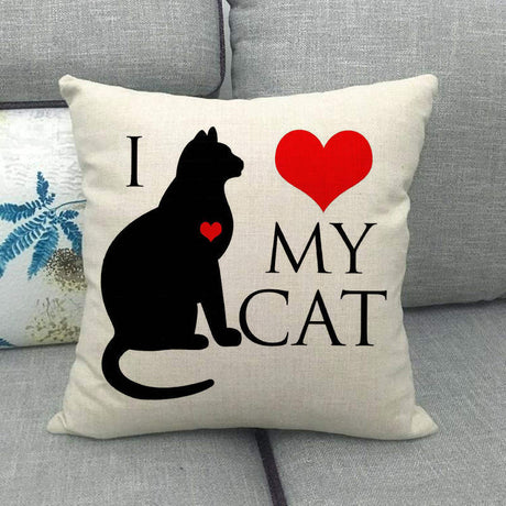 Cartoon Cat Sofa Pillow Covers