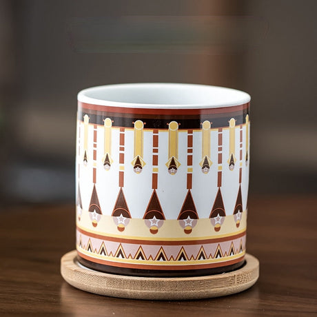 Cottagecore Eastern Pattern Flower Pot