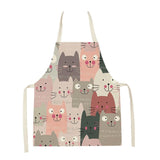 Cute Cat Print Kitchen Apron