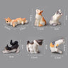 6pc DIY Cute Cat Resin Figurine