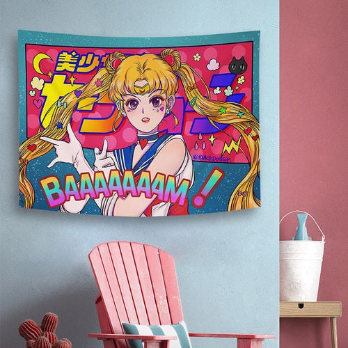 Anime Sailor Moon Tapestry