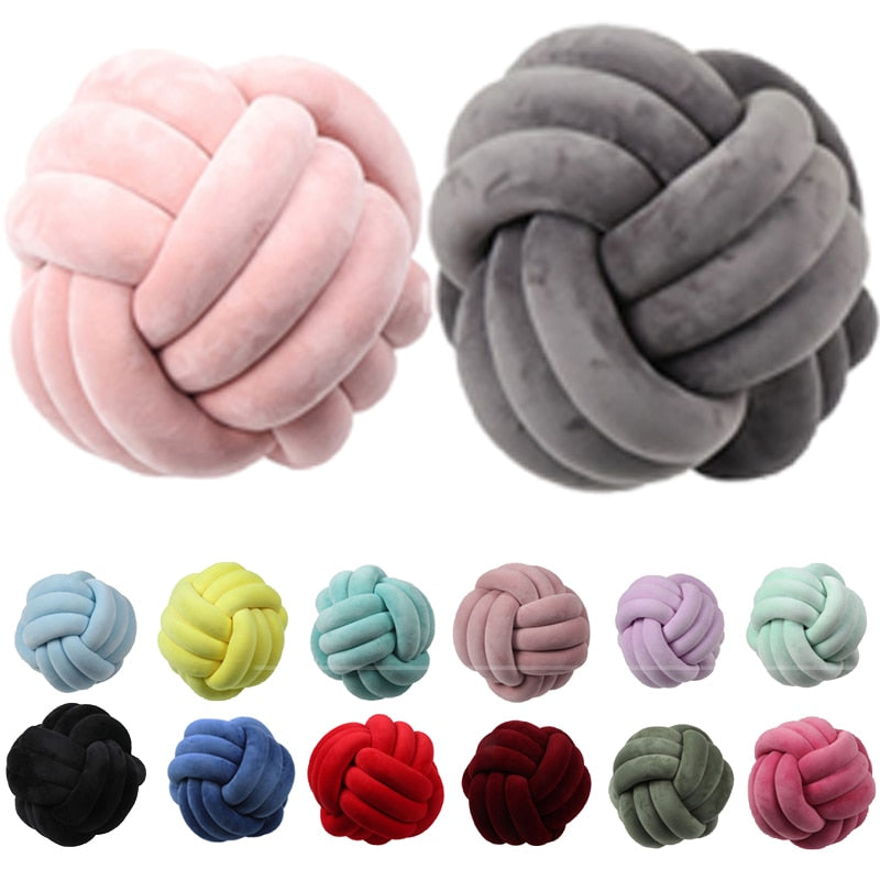 Pastel Knot Ball Pillow