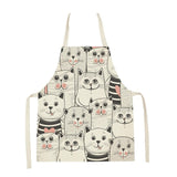 Cute Cat Print Kitchen Apron