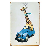 Vintage Minibus Trip Metal Posters