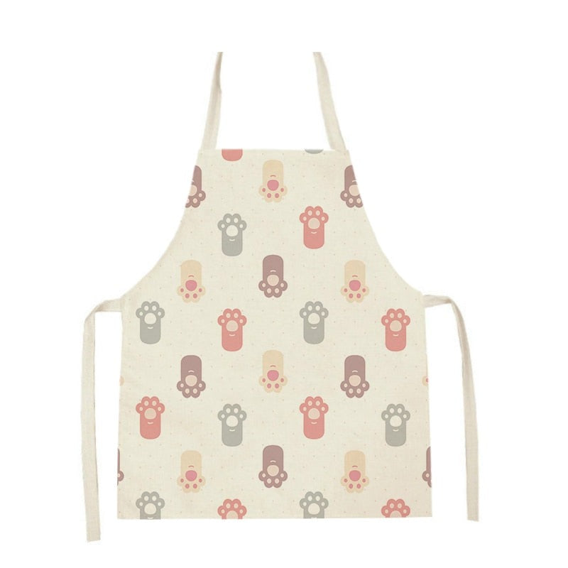 Cute Cat Print Kitchen Apron