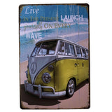 Vintage Minibus Trip Metal Posters