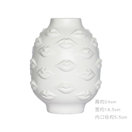 Boho Creative Face Ceramic Vase