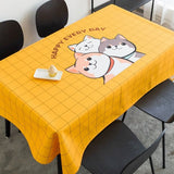 Cartoon Cat Pattern Tablecloth