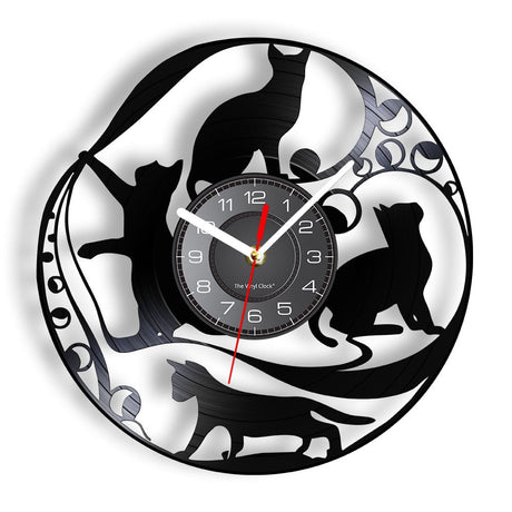 Cat Lover Wall Clock Decor