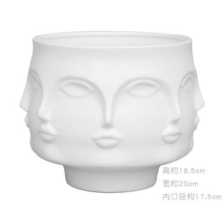 Boho Creative Face Ceramic Vase