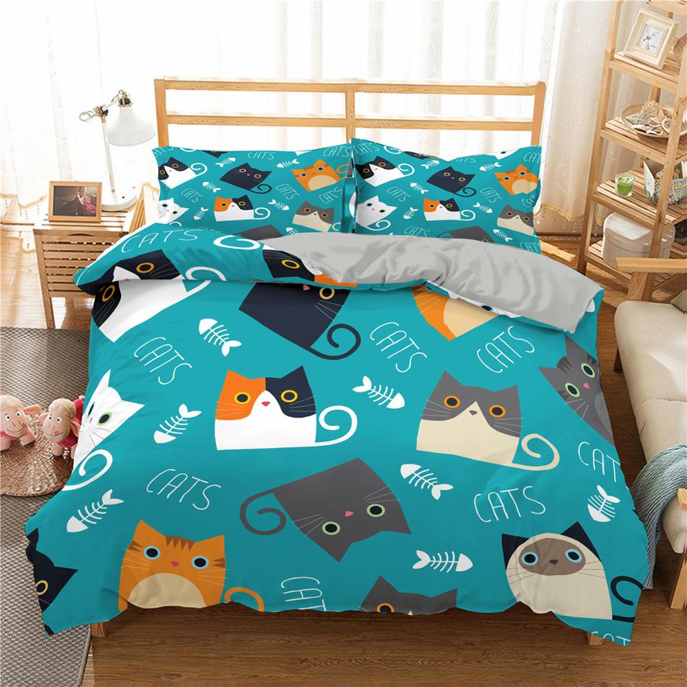 Cartoon Cat Bedding Set