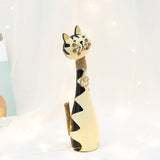 Creative Cat Wood Figurine