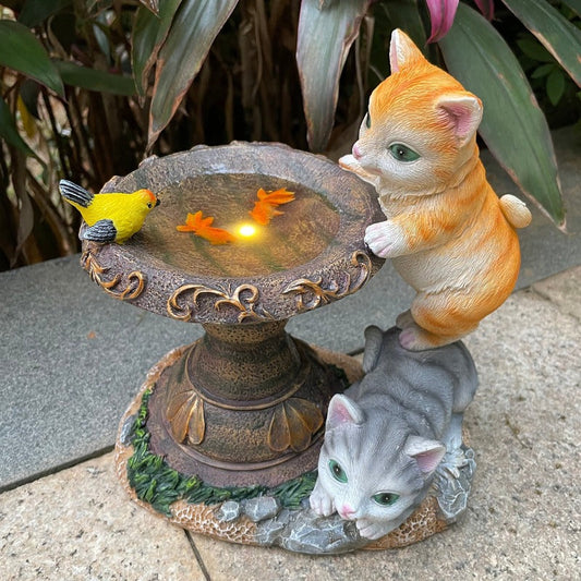 Cute Cat Model Solar Led Lamp