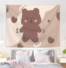 Cute Kawaii Bear Tapestry