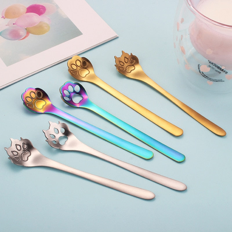 Stainless Cat Paw Tea Spoon