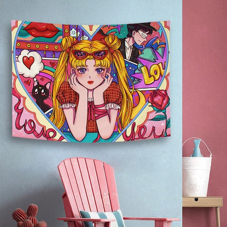 Anime Sailor Moon Tapestry