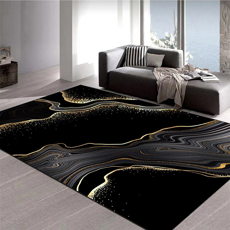 Bailey Black and Gold Rug