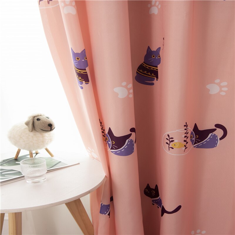 Lovely Cat Window Curtain