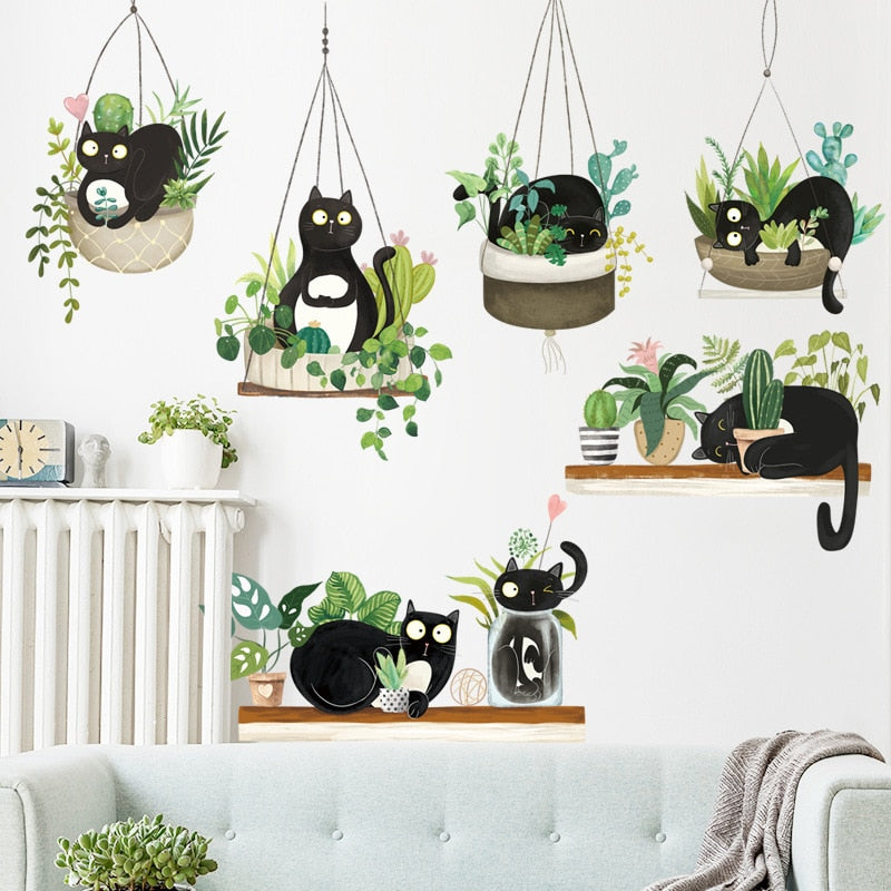 Creative Cat Stickers Wall Decor