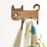 Creative Cat Self-Adhesive Clothe Rack