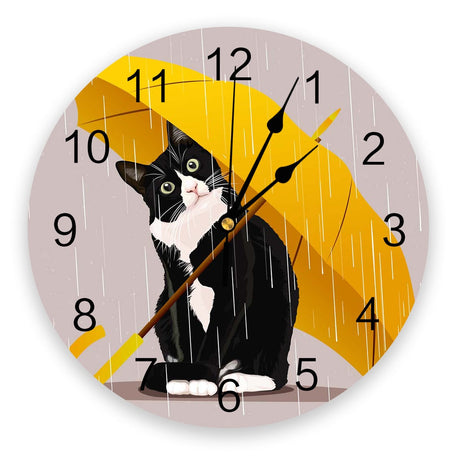Modern Cat Design Wall Clock