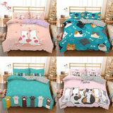 Cartoon Cat Bedding Set