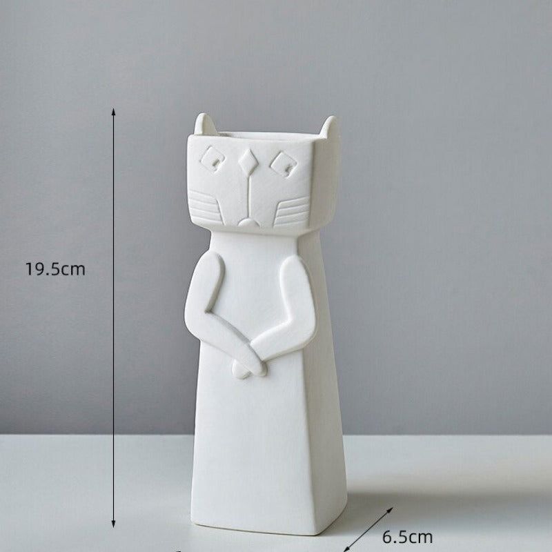 Cat Ceramic Creative Vase