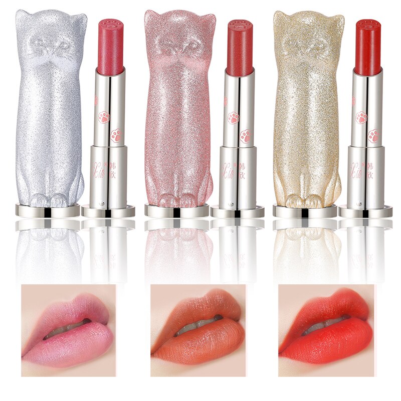 Cute Kitty Waterproof Moisturizing Lipstick