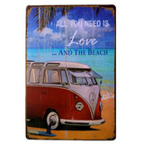 Vintage Minibus Trip Metal Posters