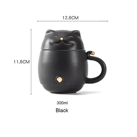 Lucky Cat Ceramic Tea Cup