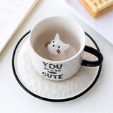 Cute Cat Ceramic Tea Mug