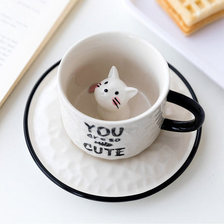 Cute Cat Ceramic Tea Mug
