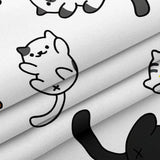 Lovely Cat Printing Hook Curtain
