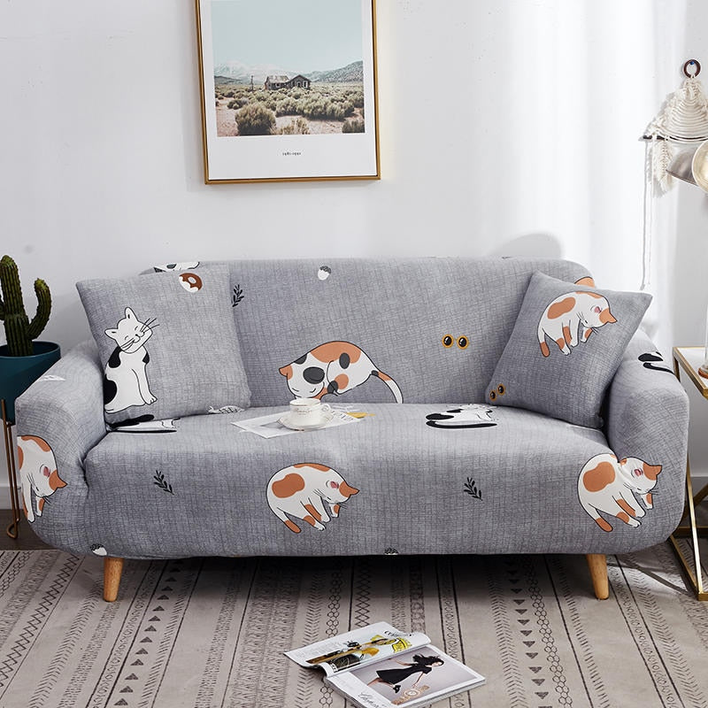 All-Inclusive Cat Print Sofa Cover