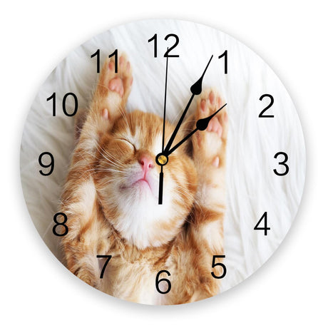 Modern Cat Design Wall Clock
