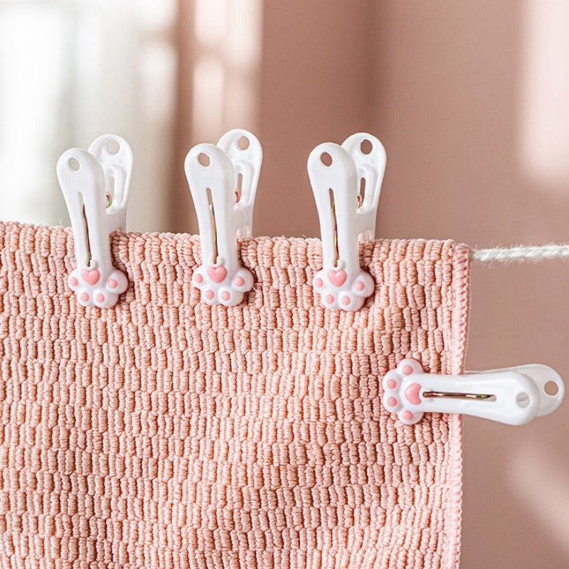 Cute Cat Paw Laundry Clips