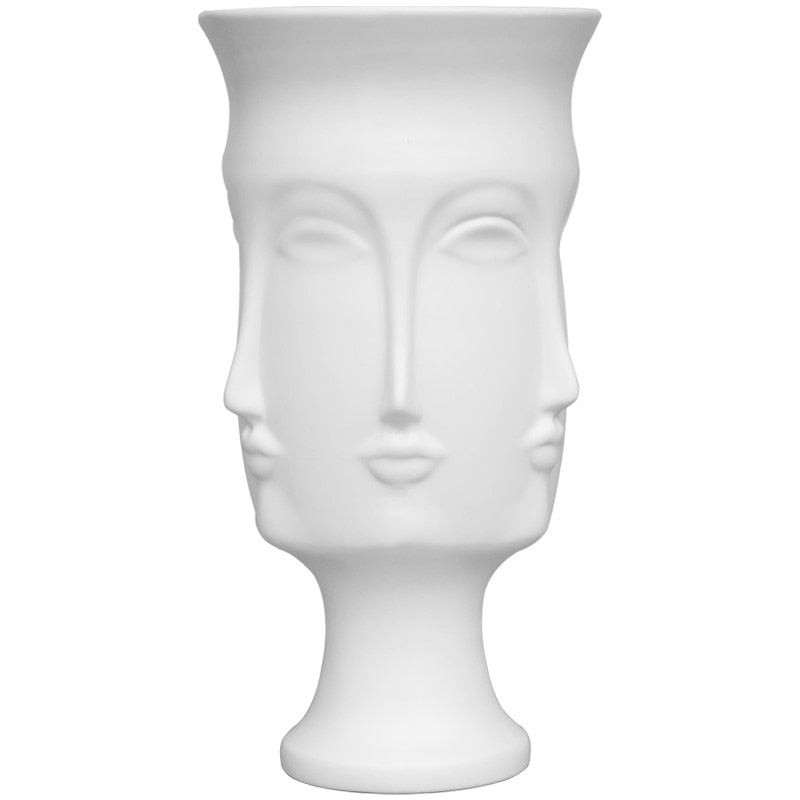 Boho Creative Face Ceramic Vase