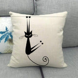 Cartoon Cat Sofa Pillow Covers